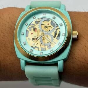 Turquoise & Gold Retro Men’s Watch